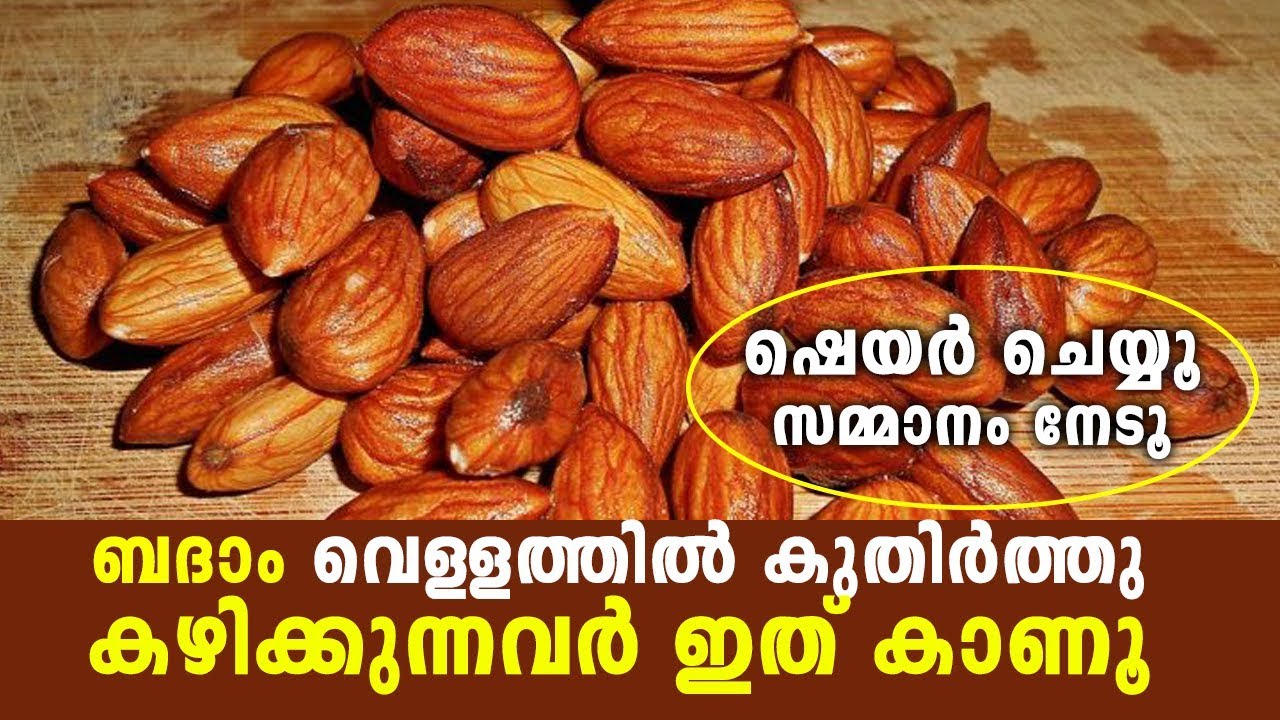 കുതിർത്ത്കഴിക്കുന്ന ബദാമിന് ഗുണങ്ങൾ ഇരട്ടിയാണ്