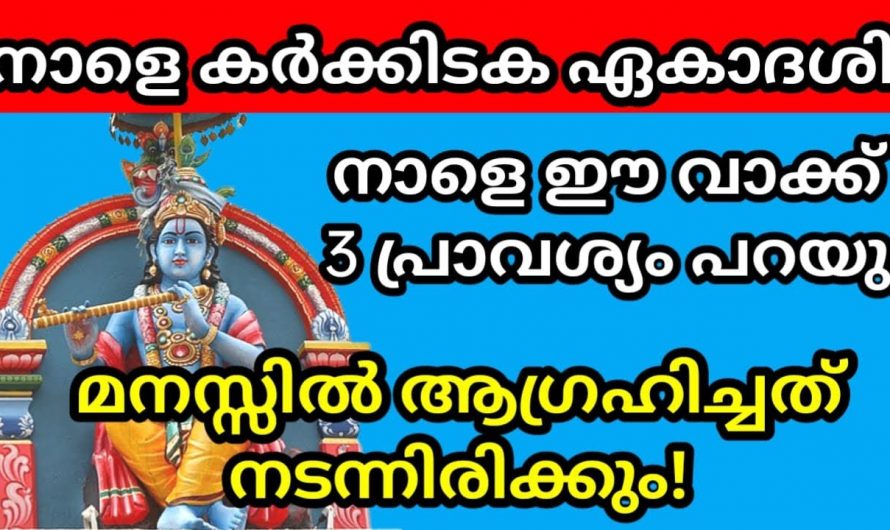 കർക്കിടകത്തിലെ ഏകാദശി ദിവസം ഇങ്ങനെ ആചരിക്കു ഐശ്വര്യങ്ങൾ വന്നുചേരും.