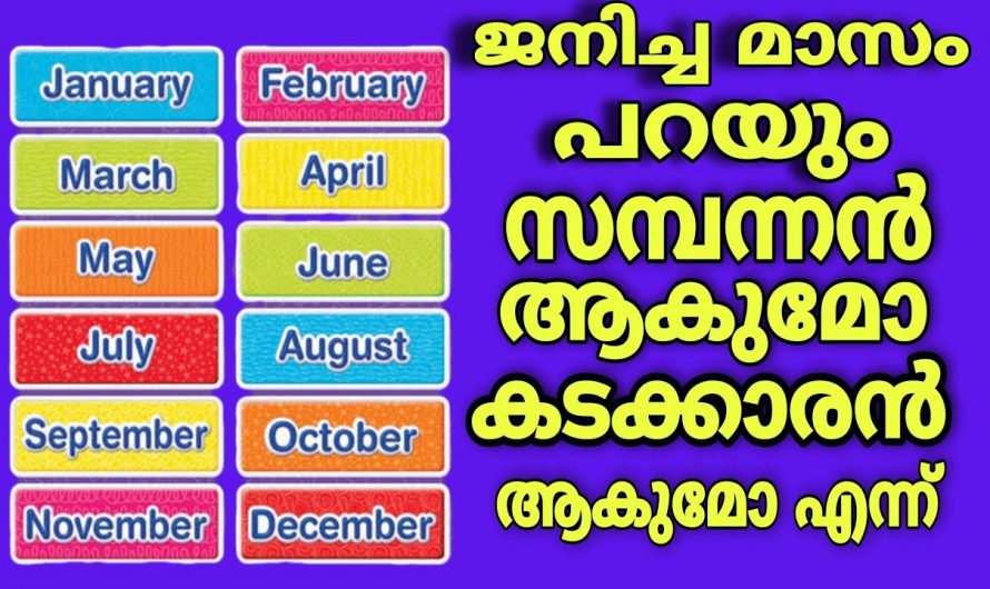 നിങ്ങൾ ജനിച്ച മാസത്തിന്റെ പ്രത്യേകതകൾ. നിങ്ങളും ഈ മാസത്തിൽ ആണോ ജനിച്ചത്.