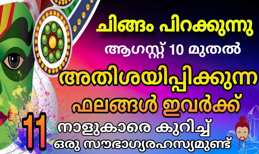 ഈ ചിങ്ങമാസം ആരംഭം മുതൽ പിടിച്ചാൽ കിട്ടാത്ത രീതിയിൽ ഇവർ കുതിച്ചുയരും.