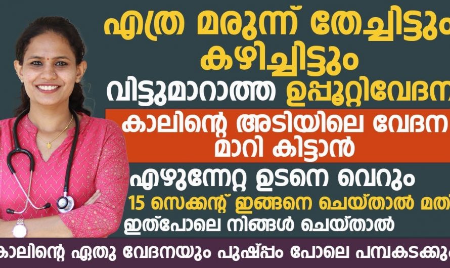 ദിവസവും രാവിലെ എഴുന്നേൽക്കുമ്പോൾ കാൽപാദങ്ങളിൽ വേദനയാണോ എങ്കിൽ ഒരു കല്ല് മാത്രം മതി.