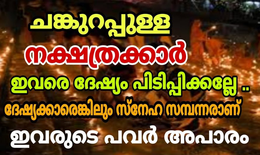 മനസ്സിലുള്ളത് നന്മയെങ്കിലും പുറമേ കാണിക്കുന്നത് കർക്കശ സ്വഭാവം ആയിട്ടുള്ള ചില നക്ഷത്രക്കാർ.