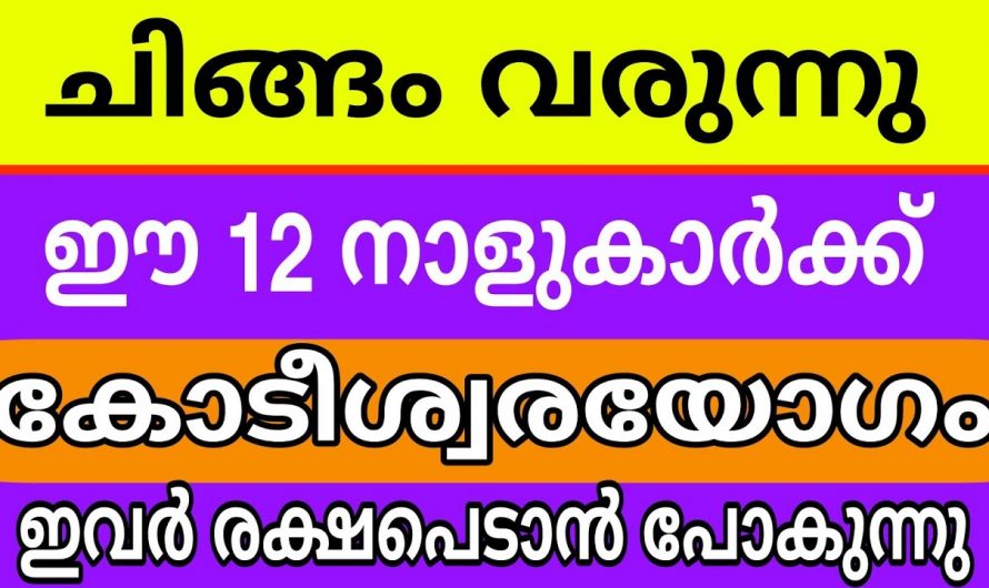 വരും നാളുകളിൽ കോടീശ്വര യോഗം ഉള്ള ചില നക്ഷത്രക്കാർ.