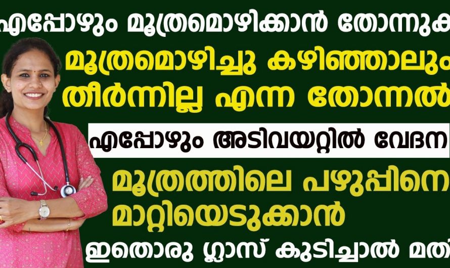 ഇടയ്ക്കിടെ മൂത്രമൊഴിക്കാൻ തോന്നുന്നുണ്ടോ, നിങ്ങളുടെ മൂത്ര സംബന്ധമായ പ്രശ്നങ്ങൾക്കെല്ലാം പരിഹാരം.