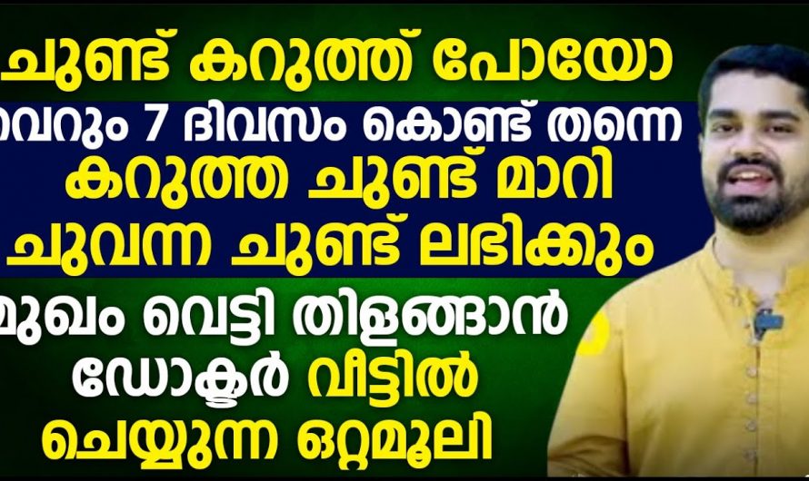 നിങ്ങളുടെ ചുണ്ടും മുഖവും ഇനി മനോഹരമാക്കാം, ഇനി ഇങ്ങനെ ചെയ്യു.