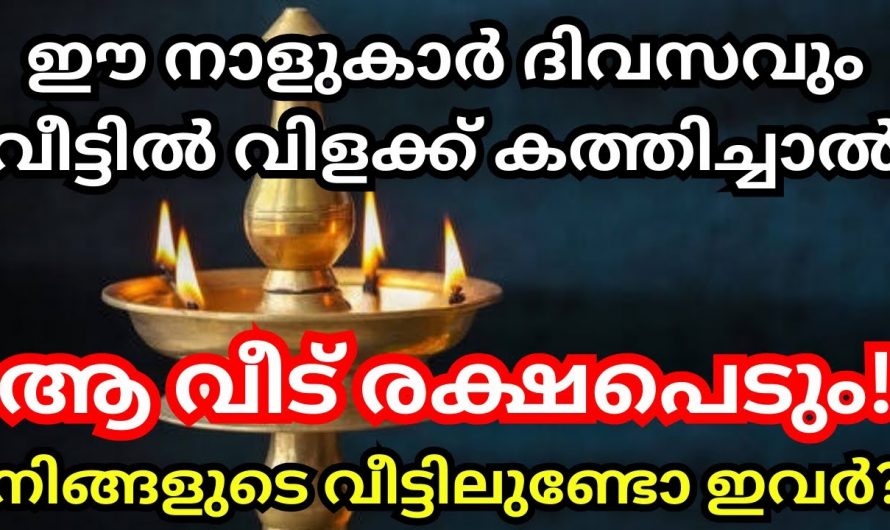 നിങ്ങളുടെ വീട്ടിൽ നിലവിളക്ക് കത്തിക്കാൻ ഏറ്റവും അനുയോജ്യർ ആയത് ഇവരാണ്