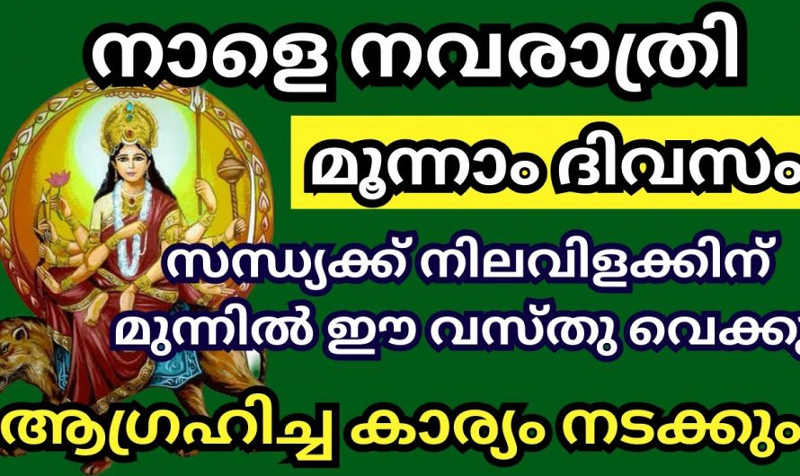 നാളെ നവരാത്രിയുടെ മൂന്നാം ദിവസം. നിലവിളക്കിനു മുൻപിൽ ഇങ്ങനെ ചെയ്യൂ ഏത് ആഗ്രഹവും സാധിക്കും.