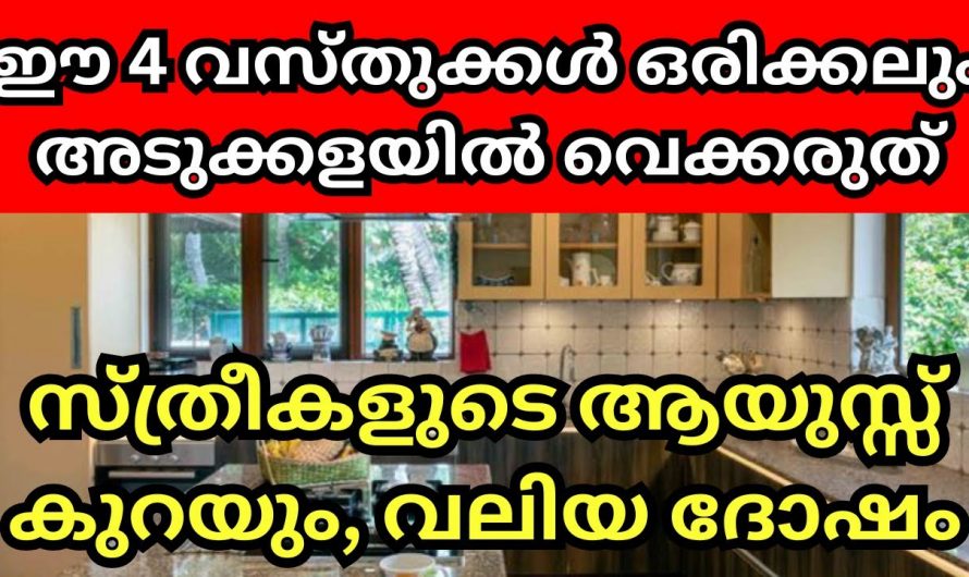 ഈ വസ്തുക്കൾ അടുക്കളയിൽ ഉണ്ടെങ്കിൽ സ്ത്രീകളുടെ ആയുസ്സ് കുറയും കഷ്ടകാലം വിട്ടു പോകില്ല