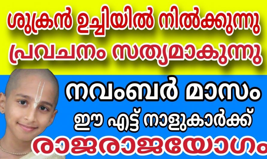 നവംബർ മാസം ഈ നക്ഷത്രക്കാരുടെ ജീവിതത്തിൽ വലിയ അത്ഭുതങ്ങൾ സംഭവിക്കും.