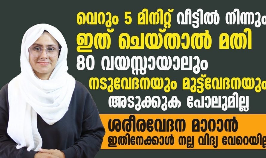 ശരീരത്തിലെ ഏത് വേദനയും മറ്റും ഈ വ്യായാമം