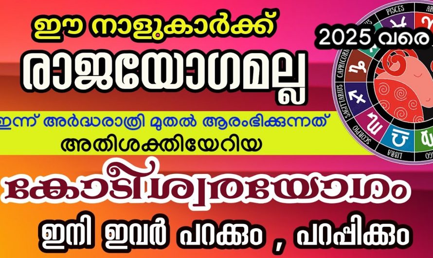 ഒരിക്കലും പ്രതീക്ഷിക്കാത്ത സൗഭാഗ്യങ്ങളാണ് നിങ്ങളെ കാത്തിരിക്കുന്നത്