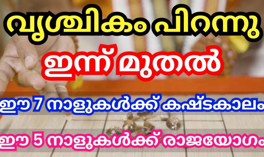 ഈ വൃശ്ചികം നിങ്ങൾക്ക് ഗുണമാണ് ദോഷമാണോ എന്നത്  ഇങ്ങനെ അറിയാം