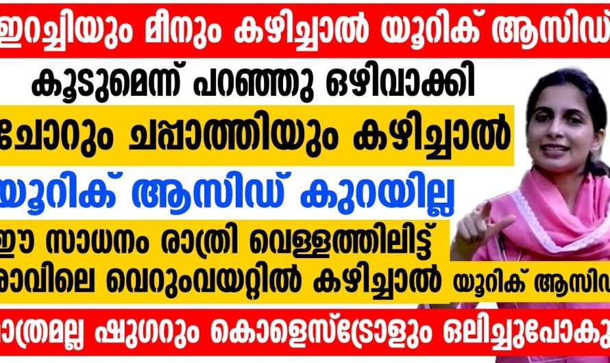 വെറും ആറ് മാസം കൊണ്ട് യൂറിക്കാസിഡിനെ തുരത്താൻ ഇങ്ങനെ ചെയ്യു