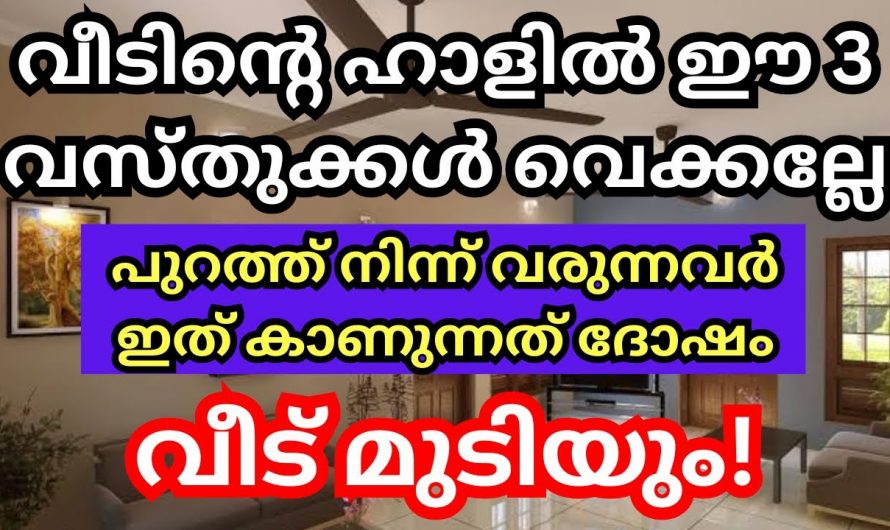 ഉടൻ മാറ്റിക്കോളൂ നിങ്ങളുടെ വീട്ടിലെ ഹാളിൽ ഈ വസ്തുക്കൾ ഇരിപ്പുണ്ടോ