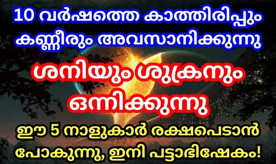 പത്തു വർഷത്തിനുശേഷം ഇവരുടെ നല്ല കാലം ആരംഭിക്കാൻ പോകുന്നു