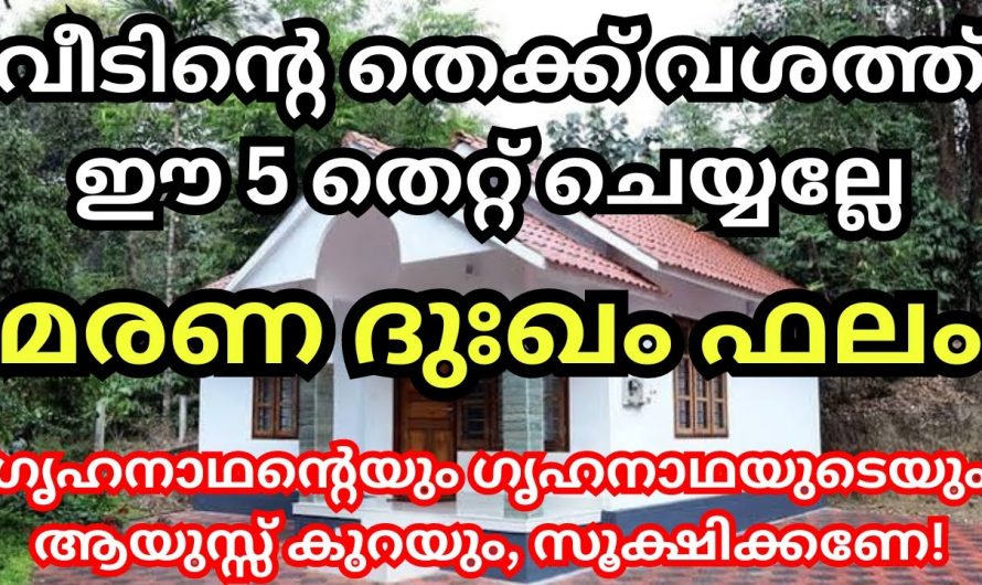 അറിയാതെ പോലും നിങ്ങളുടെ വീട്ടിൽ ഈ തെറ്റ് സംഭവിച്ചാൽ കണ്ണീര് ഒഴിയില്ല.