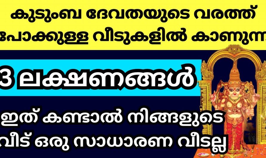 നിസ്സാരമാക്കേണ്ട ഈ ലക്ഷണങ്ങൾ ദേവിയുടെ സാന്നിധ്യമാണ് കാണിക്കുന്നത്