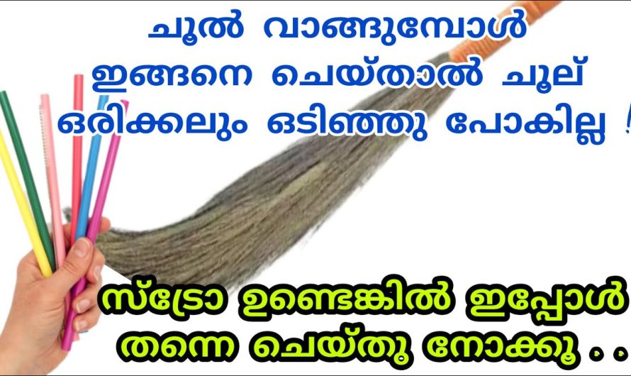 ചൂലിലെ ഈ ഒരു പ്രയോഗം നിങ്ങളെ വർഷങ്ങളോളം സഹായിക്കും