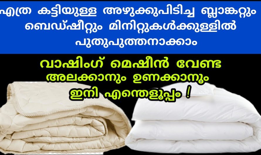 എത്ര വലിയ ബ്ലാങ്കറ്റും ഇനി നിമിഷം നേരം കൊണ്ട് വൃത്തിയാക്കാം