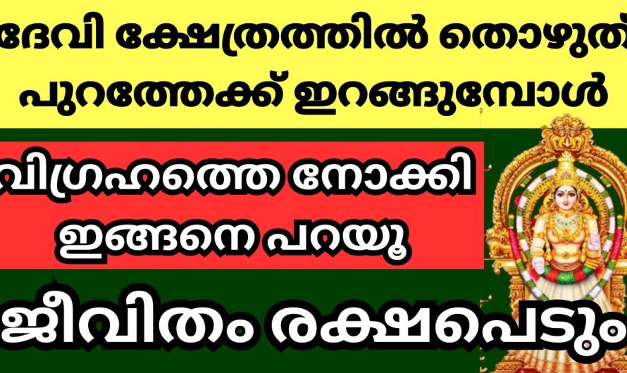 ദേവീക്ഷേത്രദർശനം പൂർണ്ണമാകാൻ ഇക്കാര്യങ്ങൾ നിങ്ങൾ ശ്രദ്ധിച്ചിരിക്കണം…