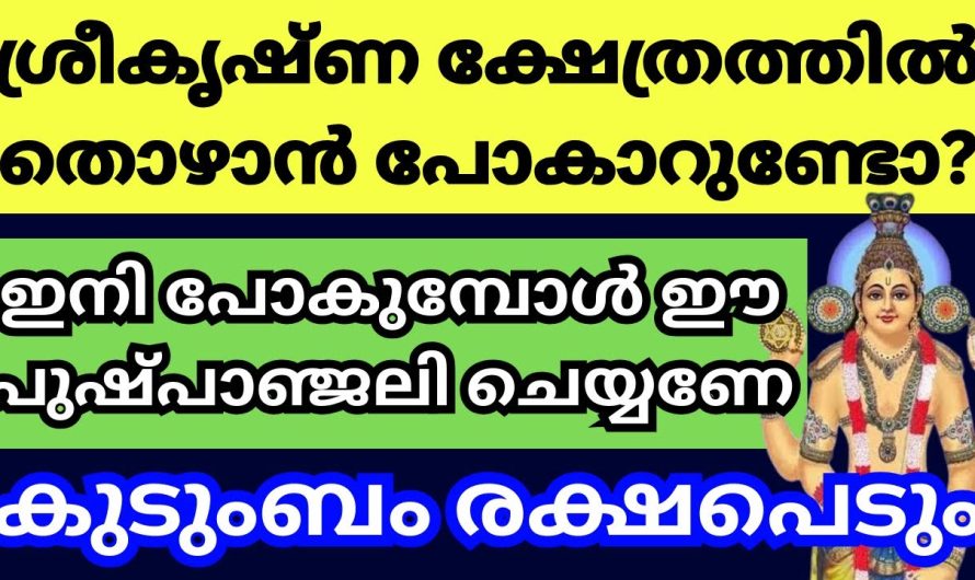 ഇനിയും ശ്രീകൃഷ്ണ ക്ഷേത്രത്തിൽ പോകുമ്പോൾ ഇത് ചെയ്യാൻ മറക്കല്ലേ.