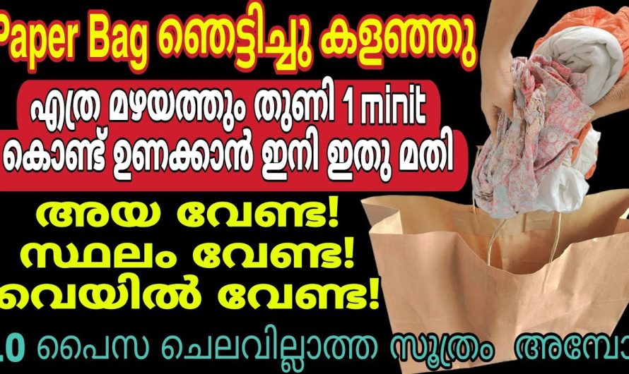 ഏത് മഴയത്തും തുണി പെട്ടെന്ന് ഉണങ്ങാൻ ഇതിനേക്കാൾ എളുപ്പം വേറെയില്ല.