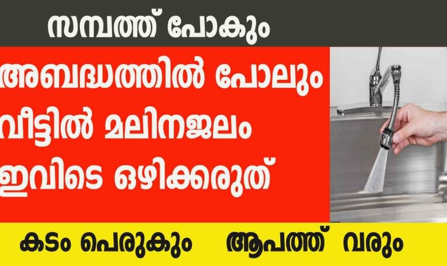 നിങ്ങളുടെ വീട്ടിലും മലിന ജലം ഇവിടെയാണോ പോകുന്നത്.