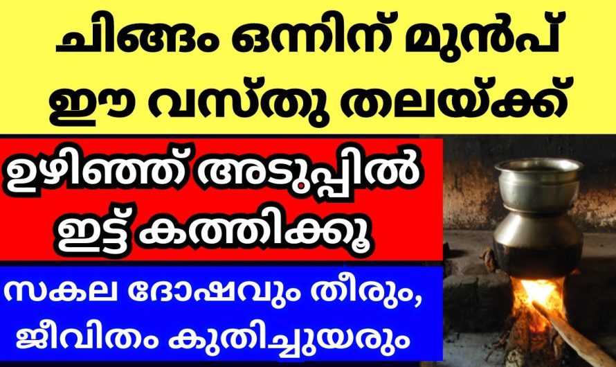 ചിങ്ങം ഒന്നിനും മുൻപേ രാത്രി ഉറങ്ങും മുമ്പ് ഇത് ചെയ്യു