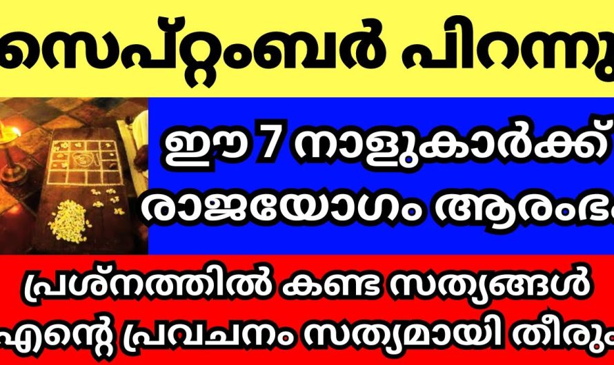 പലർക്കും മറക്കാനാകാത്ത ദിവസമായി മാറും ഈ സെപ്റ്റംബർ