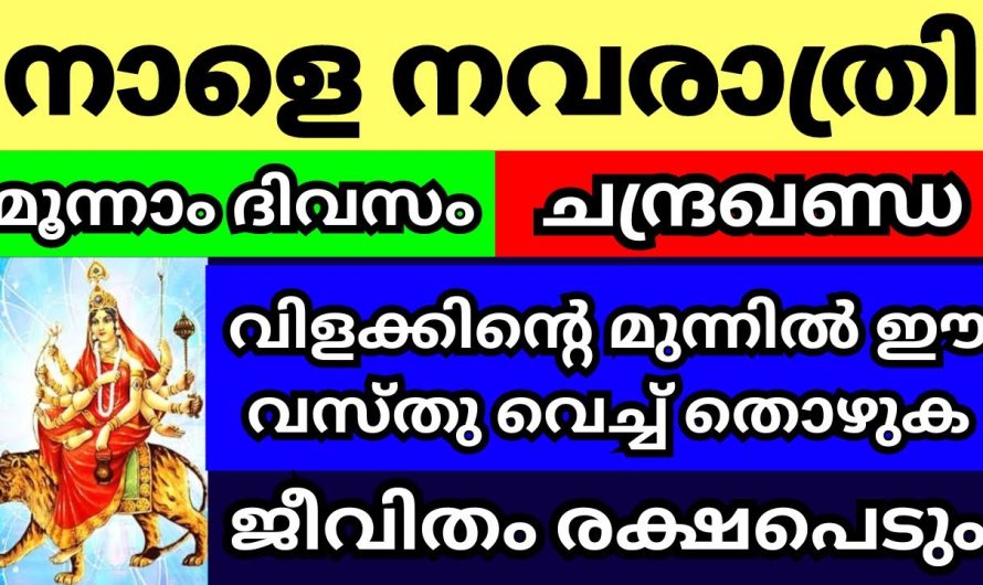 നാളത്തെ പ്രത്യേകത അറിയാമോ നാളെ നവരാത്രി മൂന്നാം നാൾ ചെയ്യേണ്ടത്