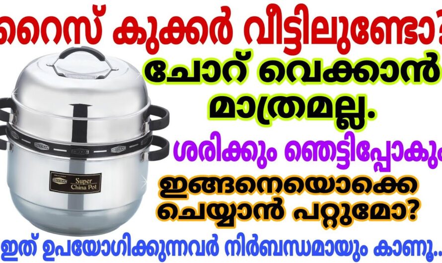 വീട്ടിൽ റൈസ് കുക്കർ ഉള്ളവർ ഉറപ്പായും ഇത് അറിയണം, കിടിലൻ ടിപ്പ്