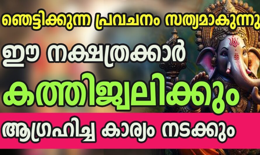 ഈ നക്ഷത്രക്കാർ വീട്ടിൽ ഉണ്ടെങ്കിൽ ആ വീട് രക്ഷപ്പെടും, ഇവർ കത്തി ജ്വലിക്കാൻ പോകുന്നു…