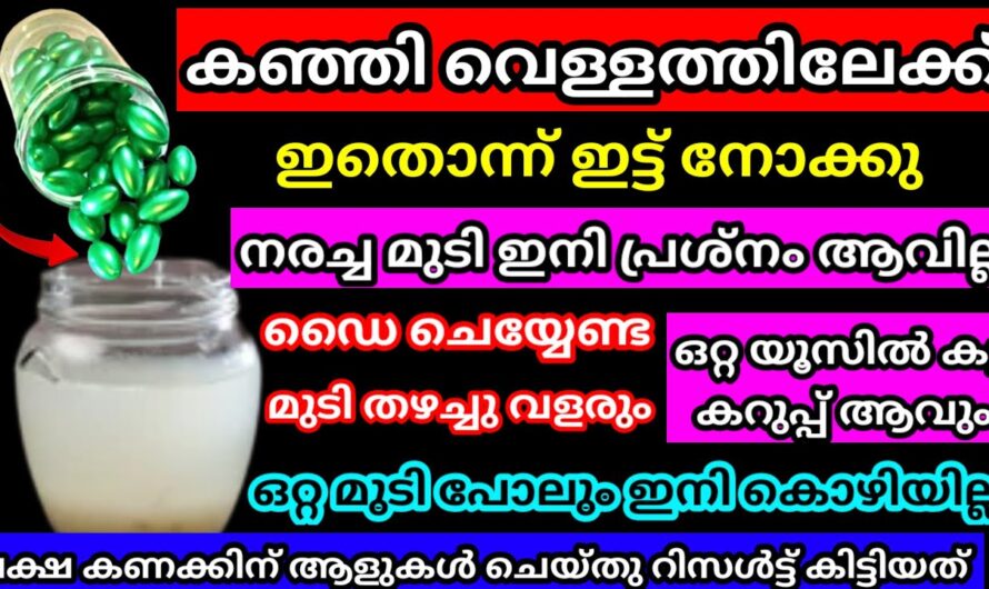 വെളുത്ത മുടി കറുക്കാൻ ഇനി ഡൈ വേണ്ട, കഞ്ഞിവെള്ളം കൊണ്ട് ഒരു കിടിലൻ സൂത്രം